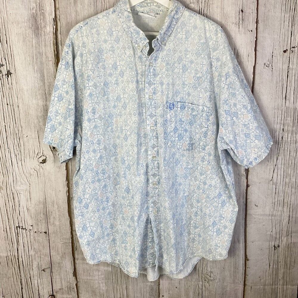 Vintage Quiksilver Button Down Camp Hawaiian Shirt XL   A Surf Y2k